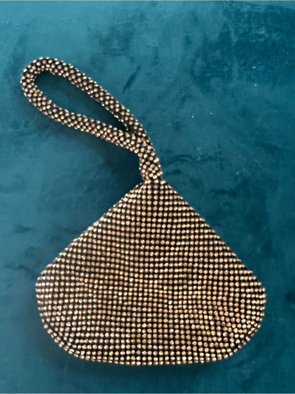 Lily Gold Crystal Wristlet Mini Bag